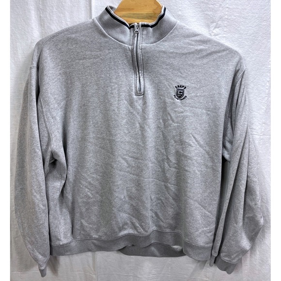Chaps Other - Chaps Ralph Lauren Mens XXL Gray 1/4 Zip Sweatshirt Pullover Crest Logo